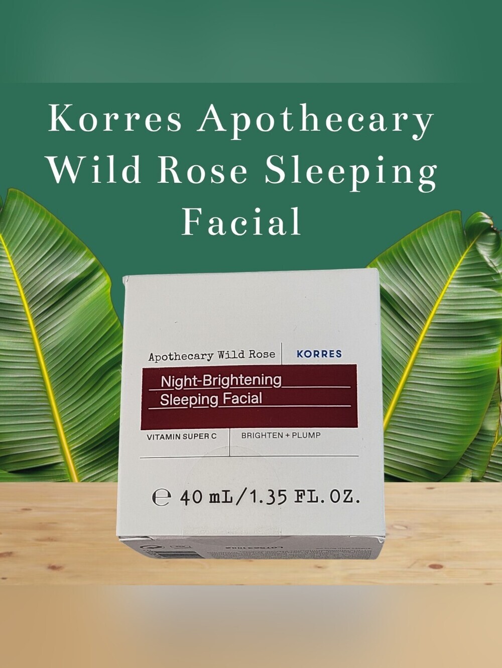Korres Apothecary Wild Rose Night-Brightening Sleeping Facial NIB Sealed 1.35 Oz